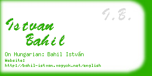 istvan bahil business card